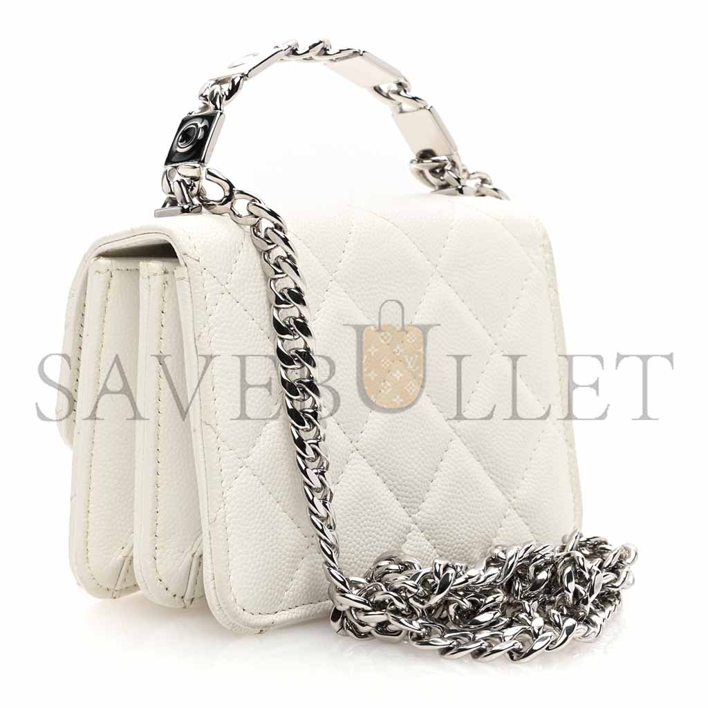 CHANEL CAVIAR QUILTED PICK ME UP CLUTCH WITH CHAIN (13*9.5*6cm)